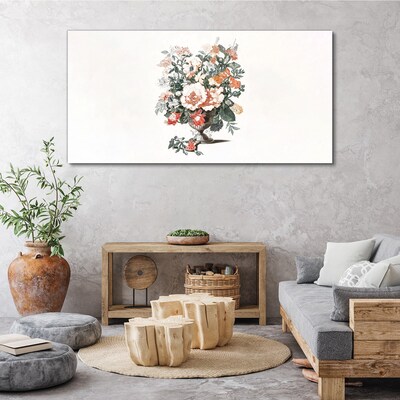 Flower bouquet in a vase Print on canvas
