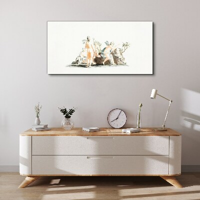 Mythological scene with characters Canvas wall art