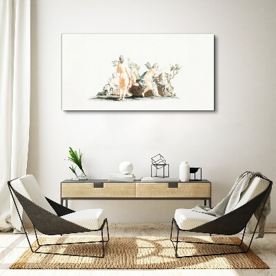 Mythological scene with characters Canvas wall art