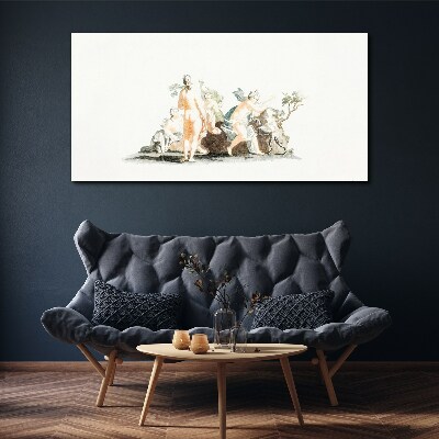 Mythological scene with characters Canvas wall art