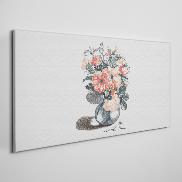 Flowers in a vase Print on canvas