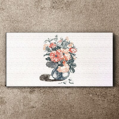 Flowers in a vase Print on canvas