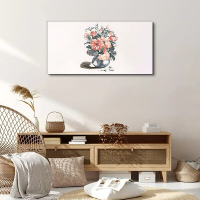 Flowers in a vase Print on canvas
