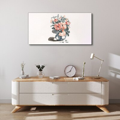 Flowers in a vase Print on canvas