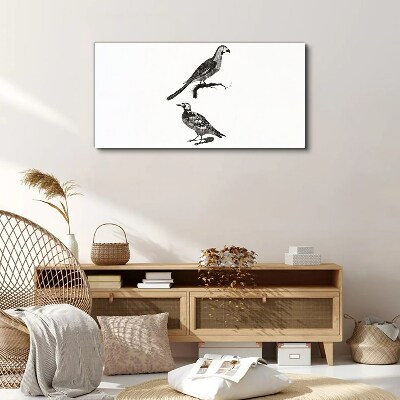 Drawing animals birds Canvas Wall art