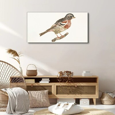 Bird on a branch Canvas wall art