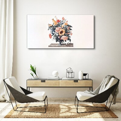 Figure flowers plant Canvas Wall art