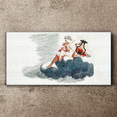 Musical Muse in the Clouds Canvas wall art