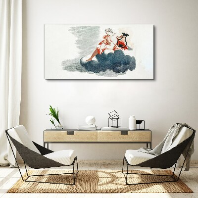 Musical Muse in the Clouds Canvas wall art