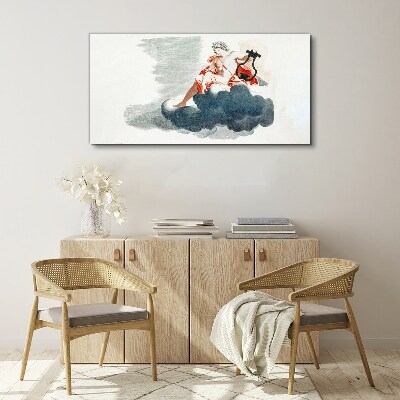 Musical Muse in the Clouds Canvas wall art