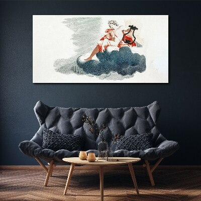 Musical Muse in the Clouds Canvas wall art