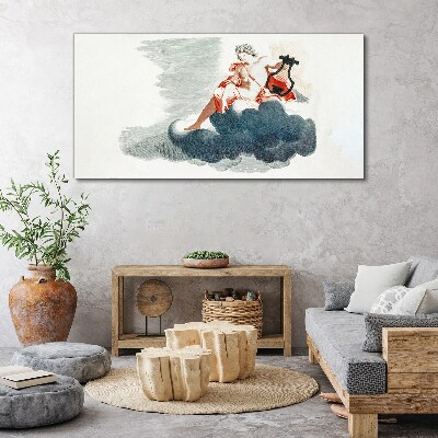 Musical Muse in the Clouds Canvas wall art