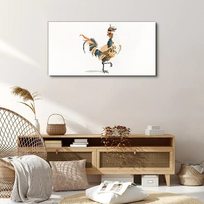 Rooster in watercolor Print on canvas