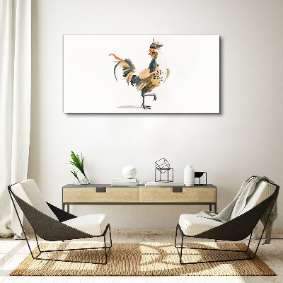 Rooster in watercolor Print on canvas