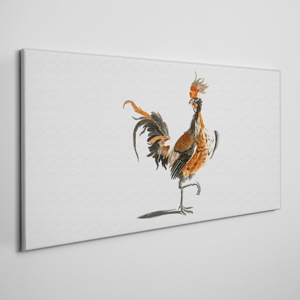 Rooster dancing Print on canvas