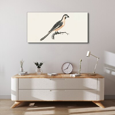 Bird on a branch Print on canvas