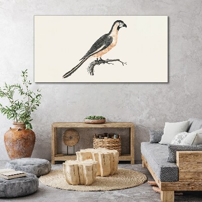Bird on a branch Print on canvas