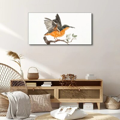 Figure animal bird branch Canvas Wall art