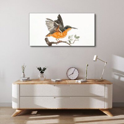 Figure animal bird branch Canvas Wall art