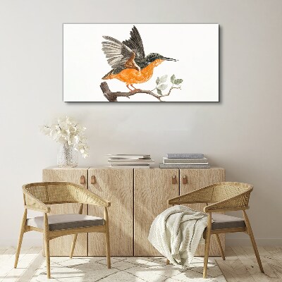 Figure animal bird branch Canvas Wall art