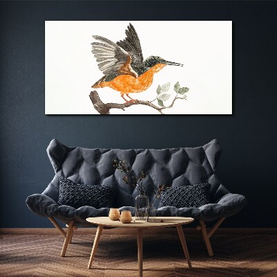 Figure animal bird branch Canvas Wall art