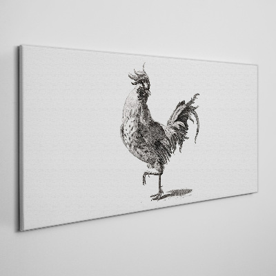 Dancing rooster Canvas wall art