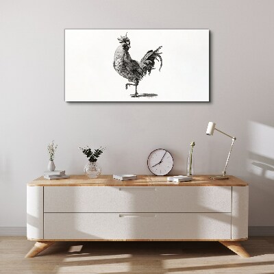 Dancing rooster Canvas wall art