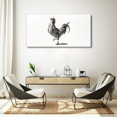 Dancing rooster Canvas wall art