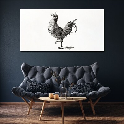 Dancing rooster Canvas wall art