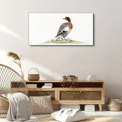 Drawing animal bird duck Canvas Wall art