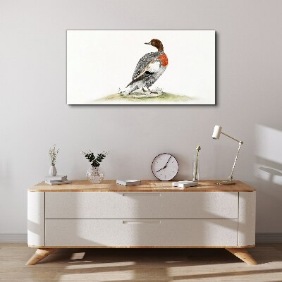 Duck on a natural background Print on canvas