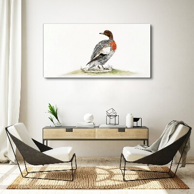 Duck on a natural background Print on canvas