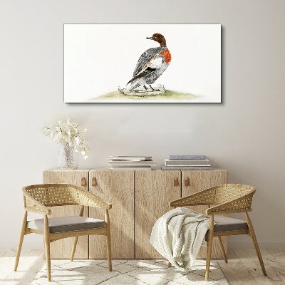 Duck on a natural background Print on canvas