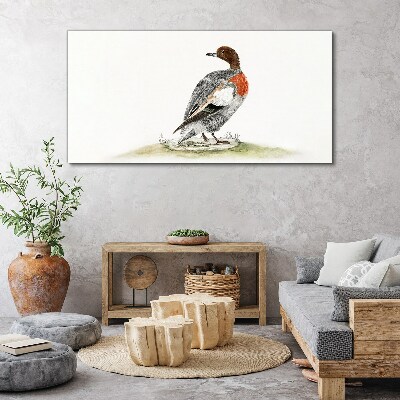 Duck on a natural background Print on canvas