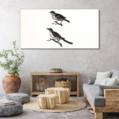 Birds on a branch Canvas wall art