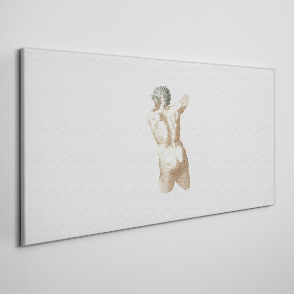 Nude of a man with hair Canvas wall art