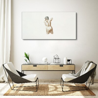 Nude of a man with hair Canvas wall art