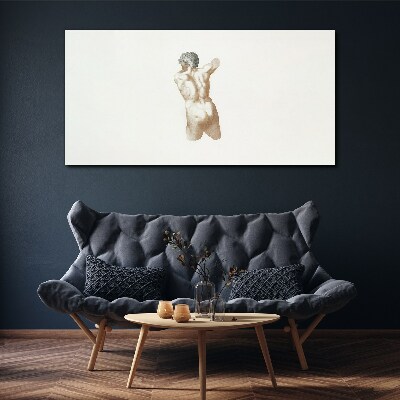Nude of a man with hair Canvas wall art