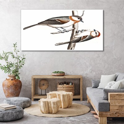 Drawing animals birds Canvas Wall art