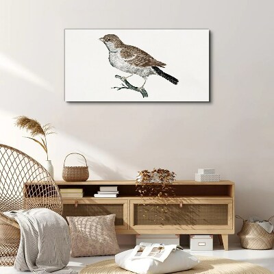Nightingale on a branch Print on canvas
