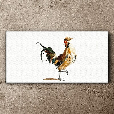 Rooster on the move Print on canvas
