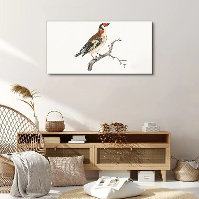 Bird on a branch Canvas wall art