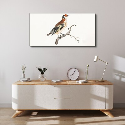 Bird on a branch Canvas wall art