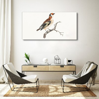 Bird on a branch Canvas wall art