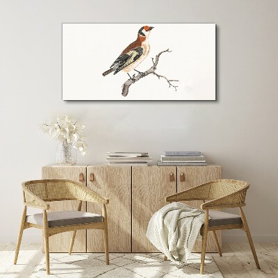 Bird on a branch Canvas wall art