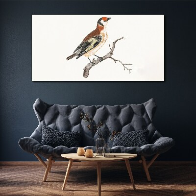 Bird on a branch Canvas wall art