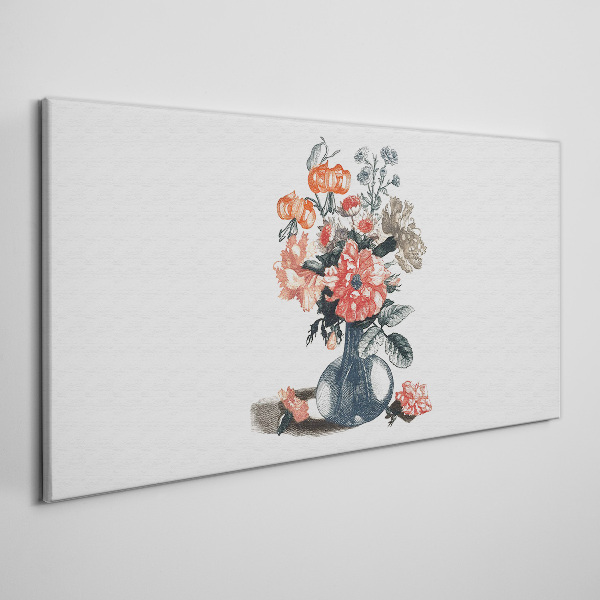 Floral arrangement in a vase Print on canvas