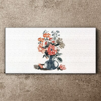 Floral arrangement in a vase Print on canvas