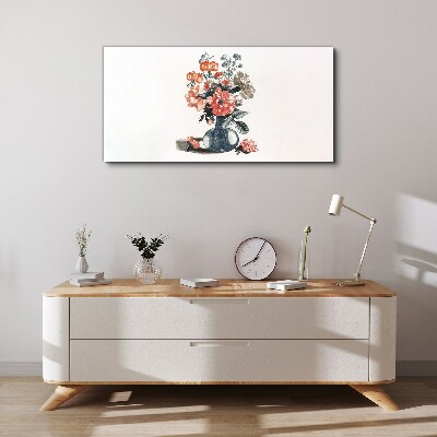 Floral arrangement in a vase Print on canvas