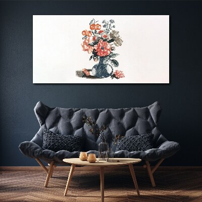 Floral arrangement in a vase Print on canvas